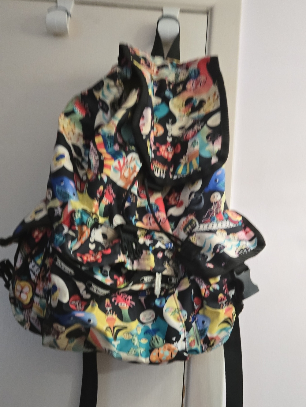 Lesportsac Multicolor Patterned Backpack - Black Base